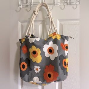 Farmhouse is My Style Floral Bag Gray Yellow Orange White Black